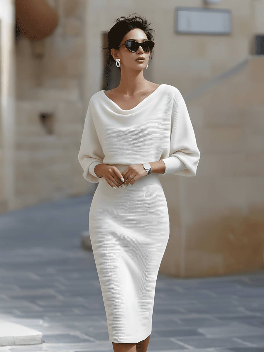 Serena | Women’s Midi Dress in a Soft Knit Style