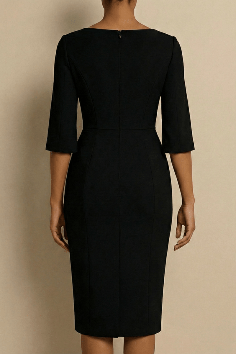 Elena | Women’s Midi Dress featuring Split Sleeve Detail