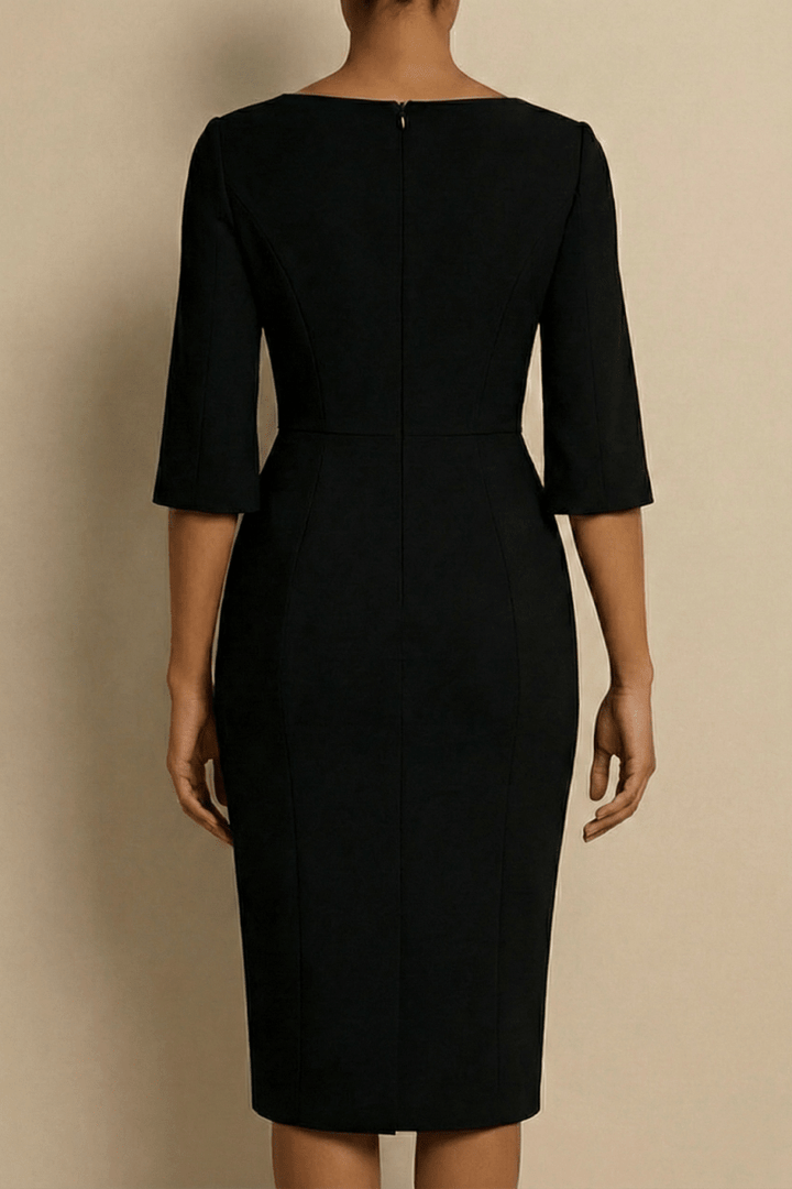 Elena | Women’s Midi Dress featuring Split Sleeve Detail
